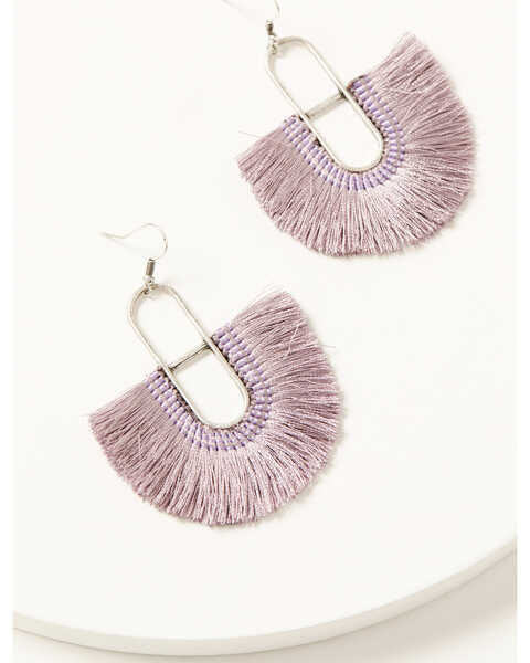 Image #2 - Shyanne Women's Luna Bella Fringe Earrings , Lavender, hi-res