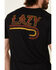 Lazy J Ranch Wear Men's Black Fire J Ranch Logo Graphic T-Shirt , Black, hi-res
