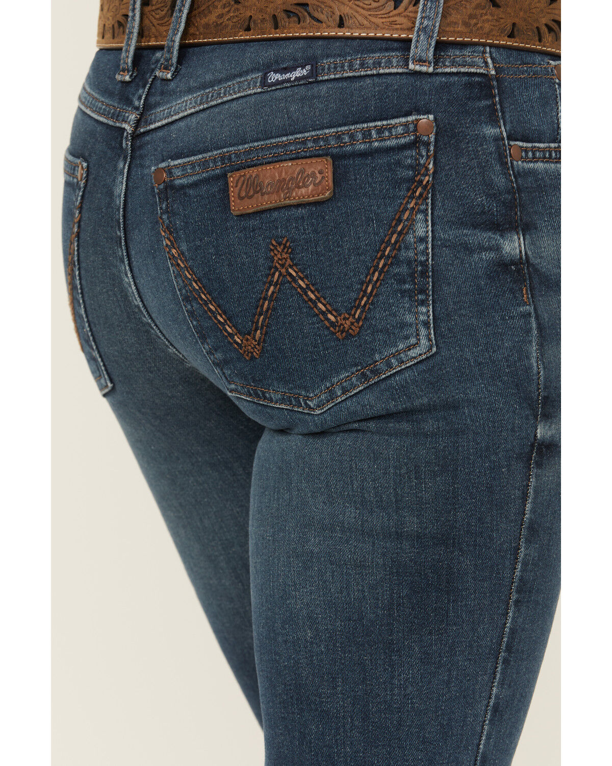 Image #4 - Wrangler Retro Women's Jana Dark Wash Mid Rise Mae Trouser Jeans, Dark Wash, hi-res