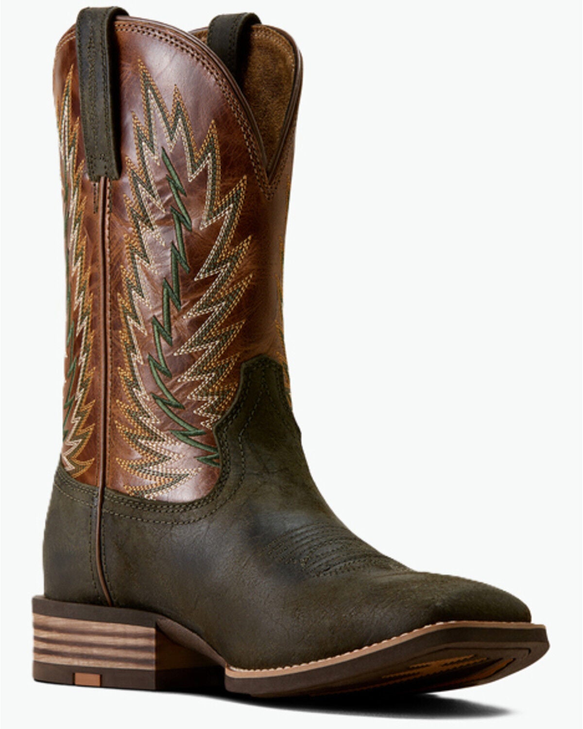 Ariat Men's Driggs Performance Western Boots - Broad Square Toe, Green, hi-res