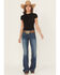Image #1 - Cinch Women's Lynden Medium Wash Mid Rise Trouser Stretch Denim Jeans, Medium Wash, hi-res