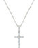 Image #1 - Montana Silversmiths Women's Acadian Cross Baguette Necklace, Silver, hi-res