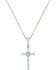 Image #1 - Montana Silversmiths Women's Acadian Cross Baguette Necklace , Silver, hi-res
