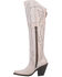 Image #3 - Dan Post Women's Loverfly Tall Western Boots - Snip Toe, White, hi-res