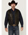 Image #1 - Moonshine Spirit Men's Bar Stool Tooled Leather Vest, Brown, hi-res