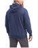 Image #2 - Ariat Men's Rebar Workman 1/4 Zip Up Hooded Work Pullover, Navy, hi-res
