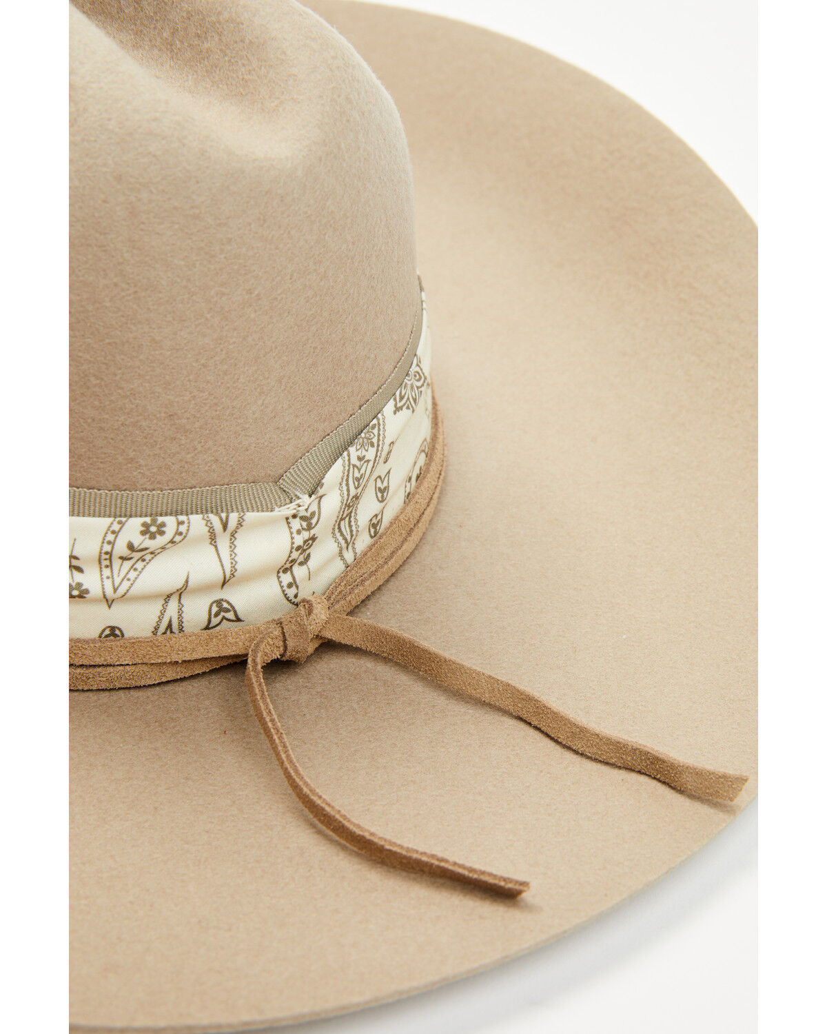 Image #2 - Wrangler Women's Layered Band And Concho Felt Cowboy Hat, Sand, hi-res