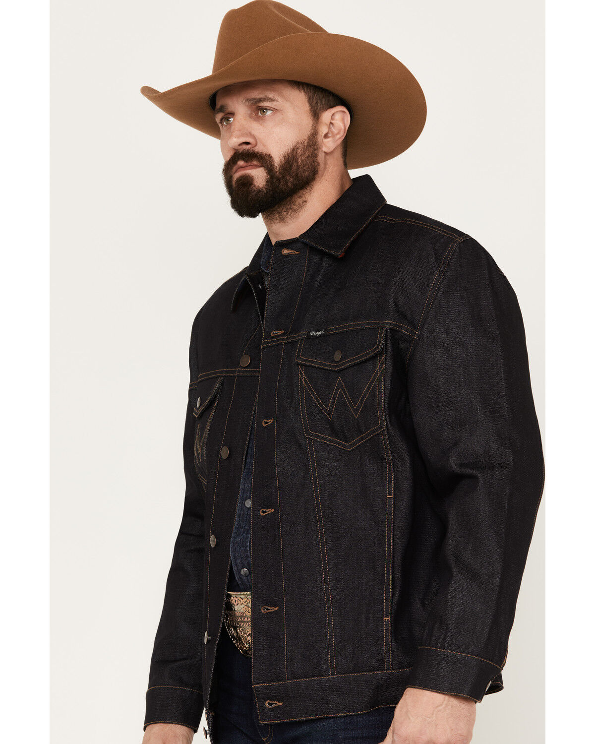Image #2 - Wrangler X Pendleton Men's Dark Wash Denim Jacket, , hi-res