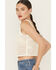 Image #3 - Idyllwind Women's Rockwall Open Weave Cropped Sweater Tank, Ivory, hi-res