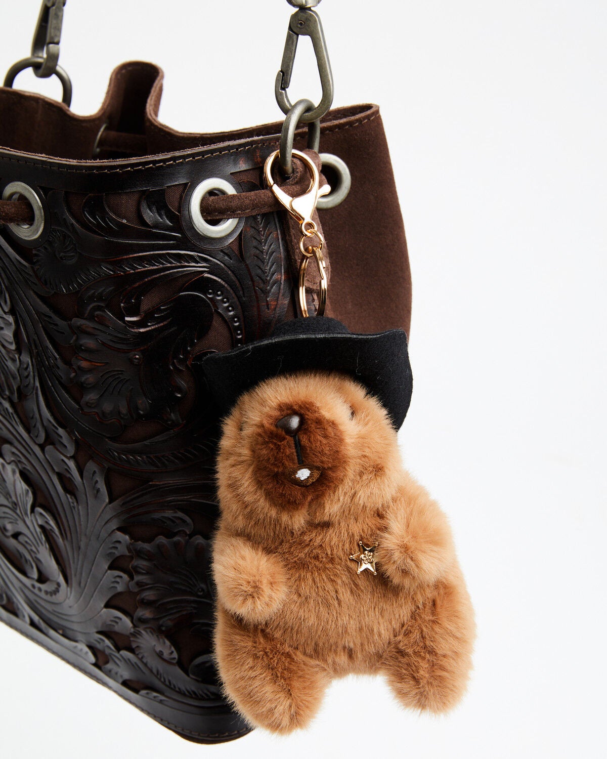 Image #1 - Shyanne Beaver Duke Bag Charm, Brown, hi-res