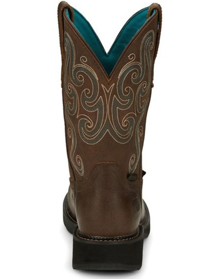 Justin Women's Tasha Waterproof Western Work Boots - Steel Toe, Brown, hi-res