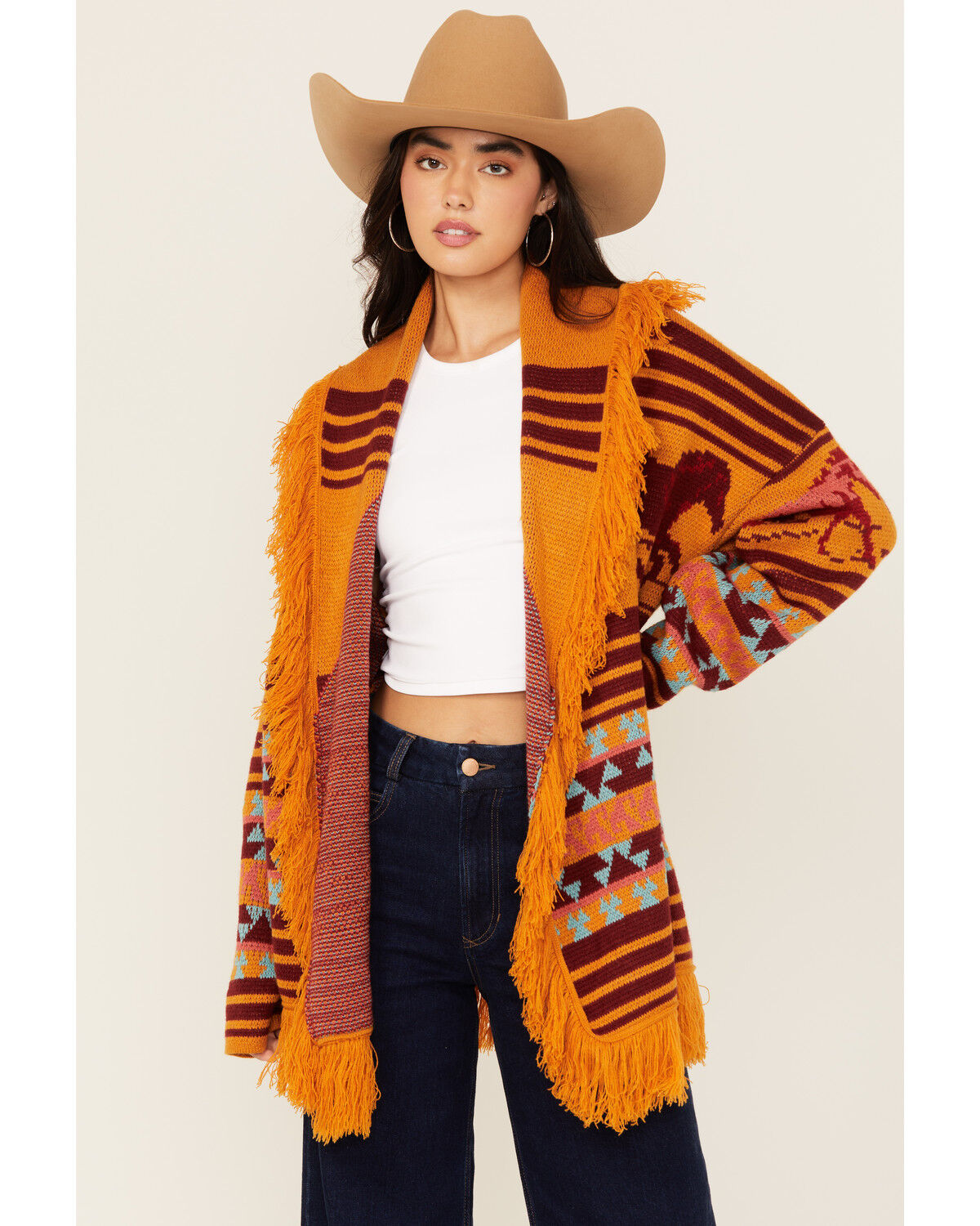 売れ筋・人気アイテム 商品 Women's Panhandle Horse Outfitter Country - Cardigan Print トップス
