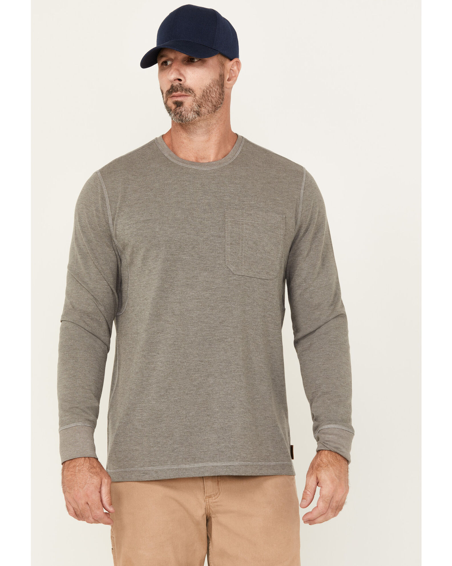 Product Name: Lucky Brand Workwear Men's Textured Knit Long Sleeve Pocket  Tee