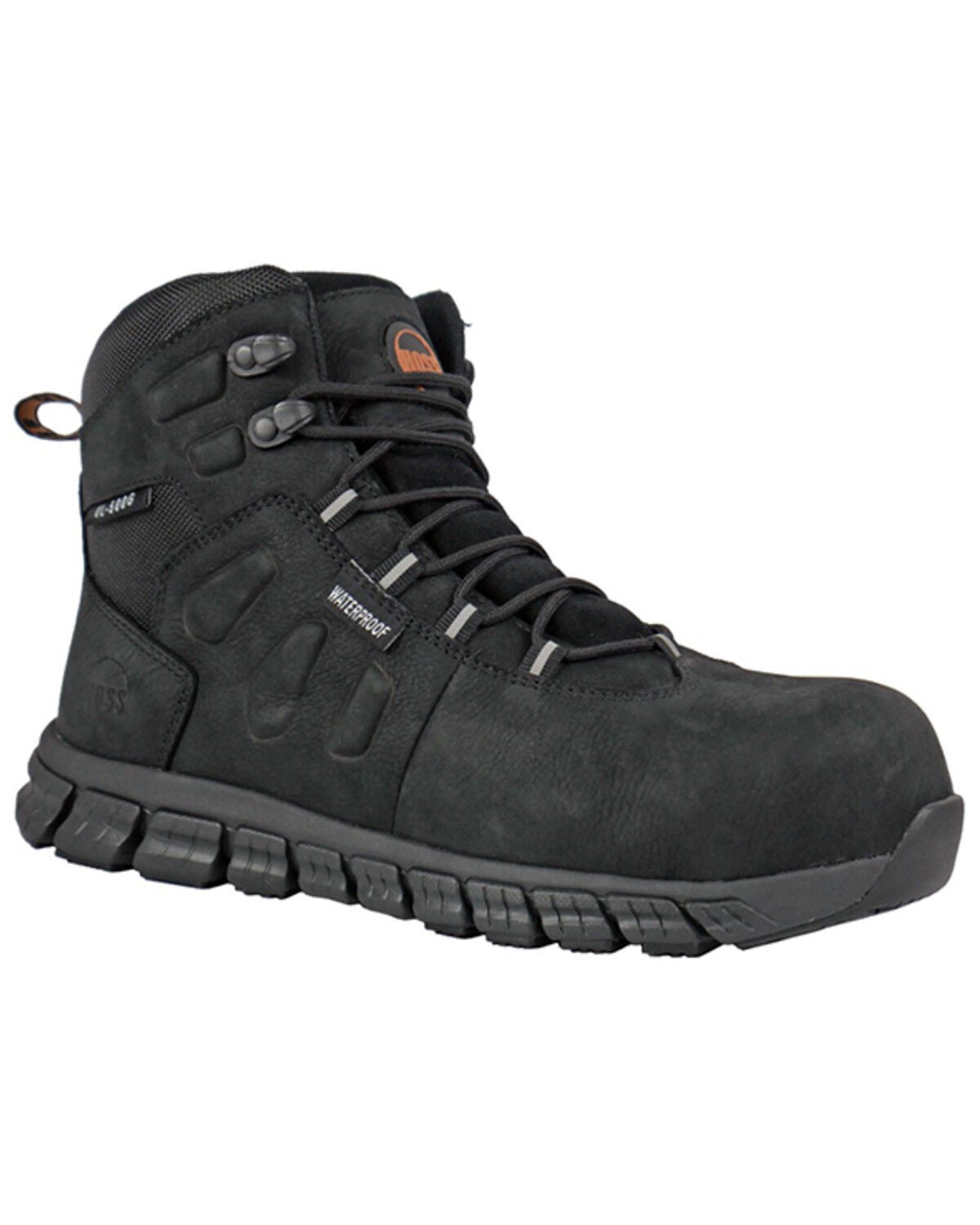Hoss Men's Tikaboo Ultra Light Lace-Up Work Boots - Composite Toe, Black, hi-res