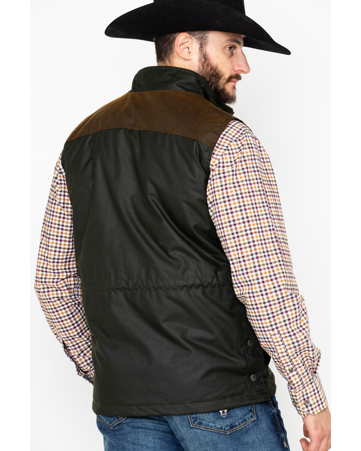 Image #2 - Outback Trading Co. Men's Brant Oil Dual Entry Vest, Olive, hi-res