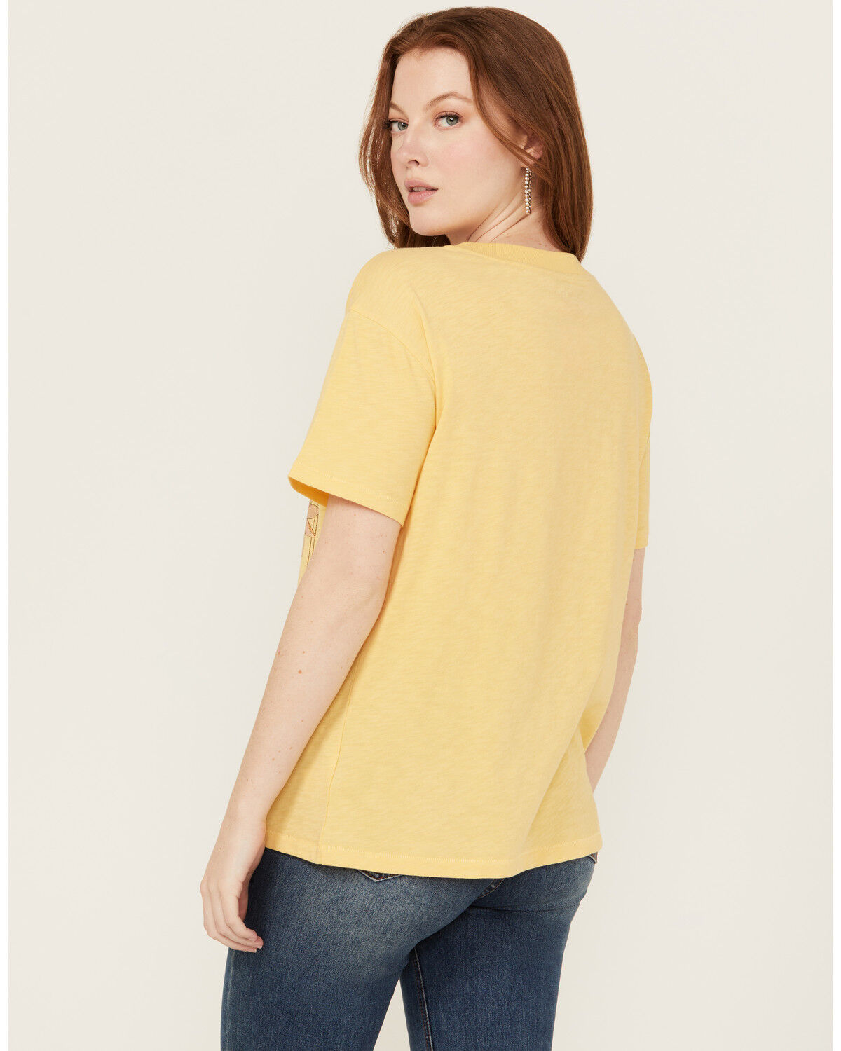 Image #4 - Shyanne Women's Lucks Always To Blame Short Sleeve Graphic Tee, Yellow, hi-res