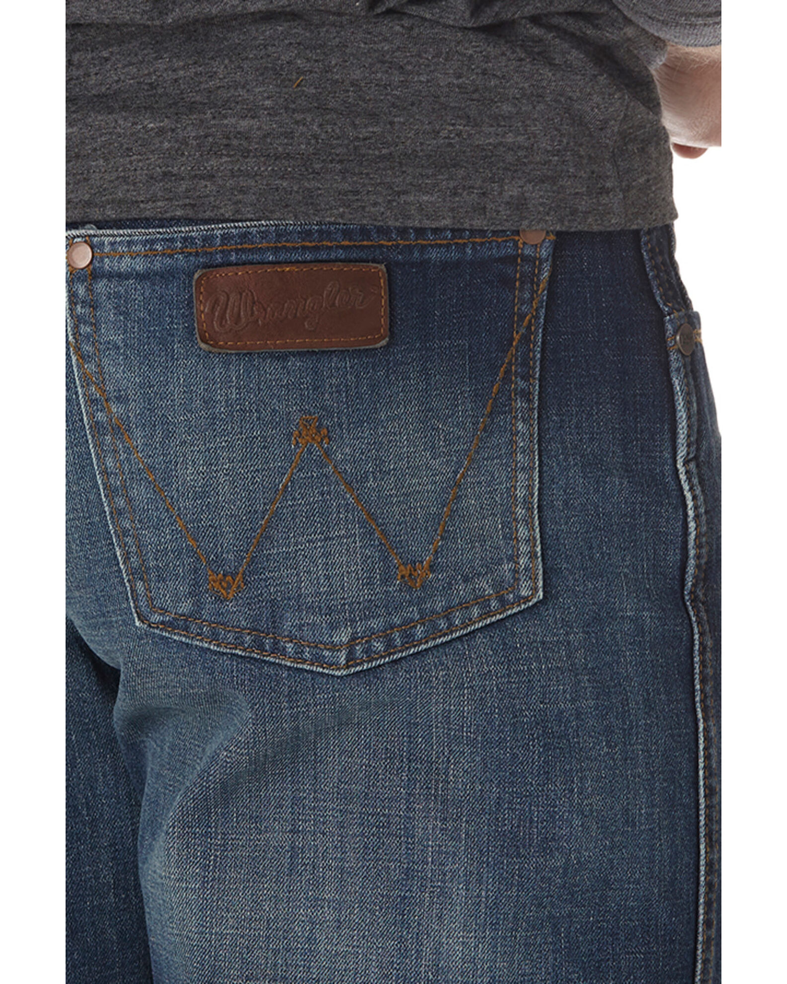 Image #8 - Wrangler Retro Men's Medium Wash Low Rise Relaxed Bootcut Jeans, Indigo, hi-res