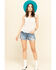 Rock & Roll Denim Women's Tie Strap Sweater Cami  , Ivory, hi-res