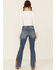 Driftwood Women’s Medium Wash Suede Patchwork Flare Jeans , Blue, hi-res