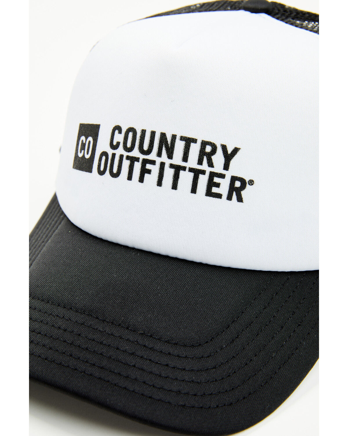 Image #2 - Country Outfitter Logo Ball Cap, Black/white, hi-res