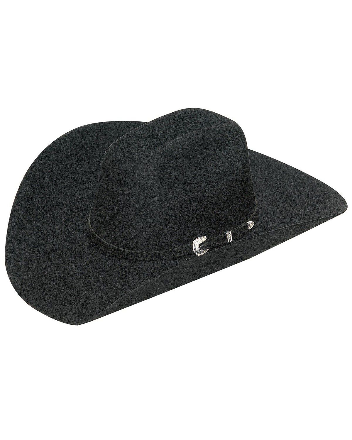 Twister Laredo Felt Cowboy Hat, Black, hi-res