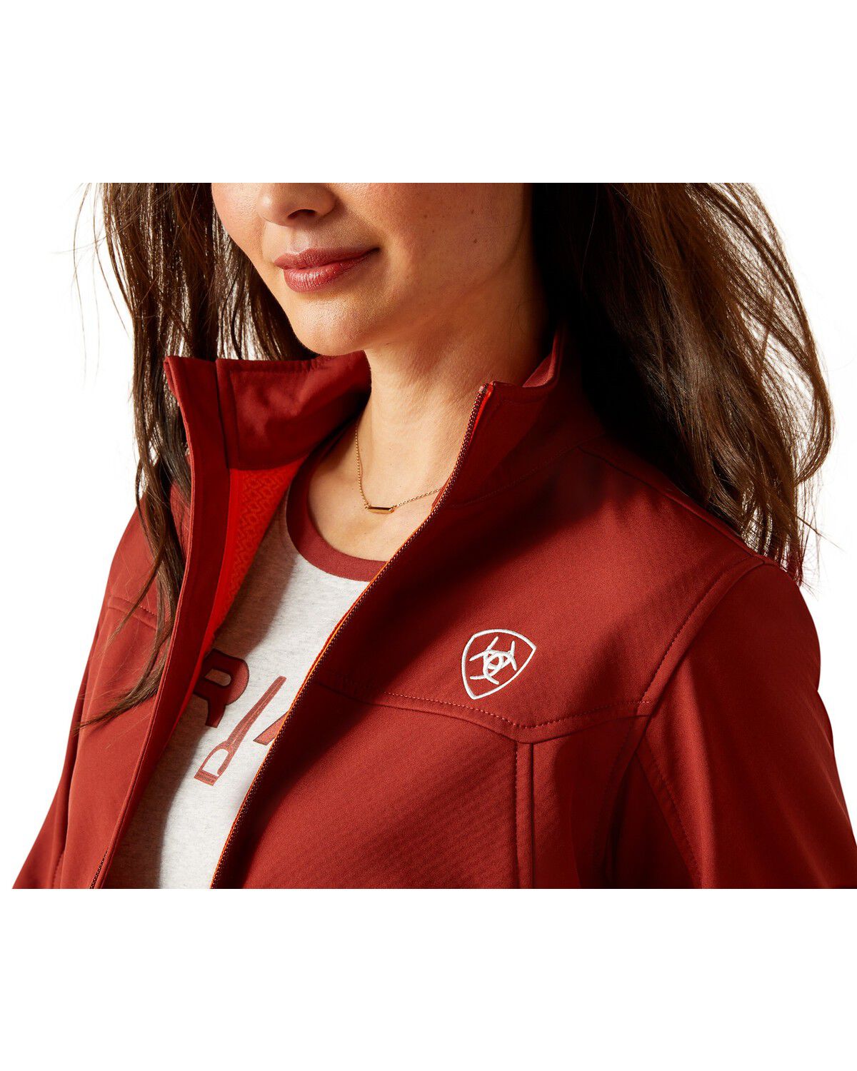 Image #4 - Ariat Women's New Team Softshell Jacket, Red, hi-res