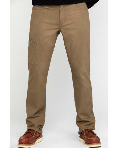 Image #2 - Ariat Men's Khaki Rebar M4 Made Tough Durastretch Straight Leg Work Pants , Beige/khaki, hi-res