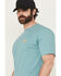 Image #1 - Carhartt Men's Loose Fit Heavyweight Short Sleeve Pocket Work T-Shirt, Blue, hi-res