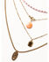 Image #2 - Shyanne Women's 5-piece Gold & Lavender Beaded Pendant Layered Necklace, Bronze, hi-res