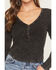Image #3 - Wild Moss Women's Button-Down Long Sleeve Thermal Shirt, Black, hi-res