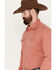 Image #2 - Wrangler Retro Men's Premium Solid Long Sleeve Snap Western Shirt, Red, hi-res