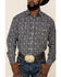 Rough Stock By Panhandle Men's Atalaya Stretch Paisley Print Long Sleeve Western Shirt, Black, hi-res