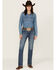 Image #1 - Wrangler Retro Women's Abigail Medium Wash High Rise Slim Stretch Bootcut Jeans, Medium Wash, hi-res