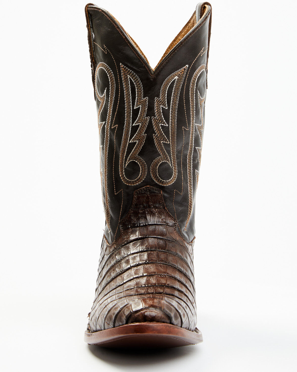 Image #4 - Cody James Men's Exotic Caiman Western Boots - Round Toe, Brown, hi-res