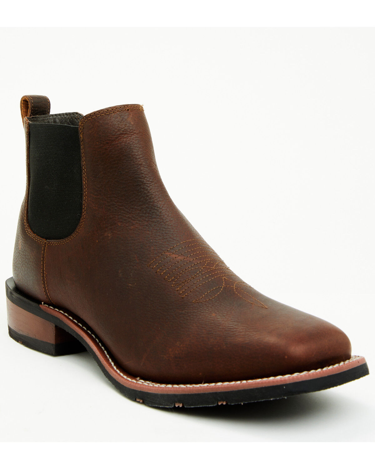 Image #1 - Laredo Men's Devin Chelsea Boots - Broad Square Toe, Dark Brown, hi-res