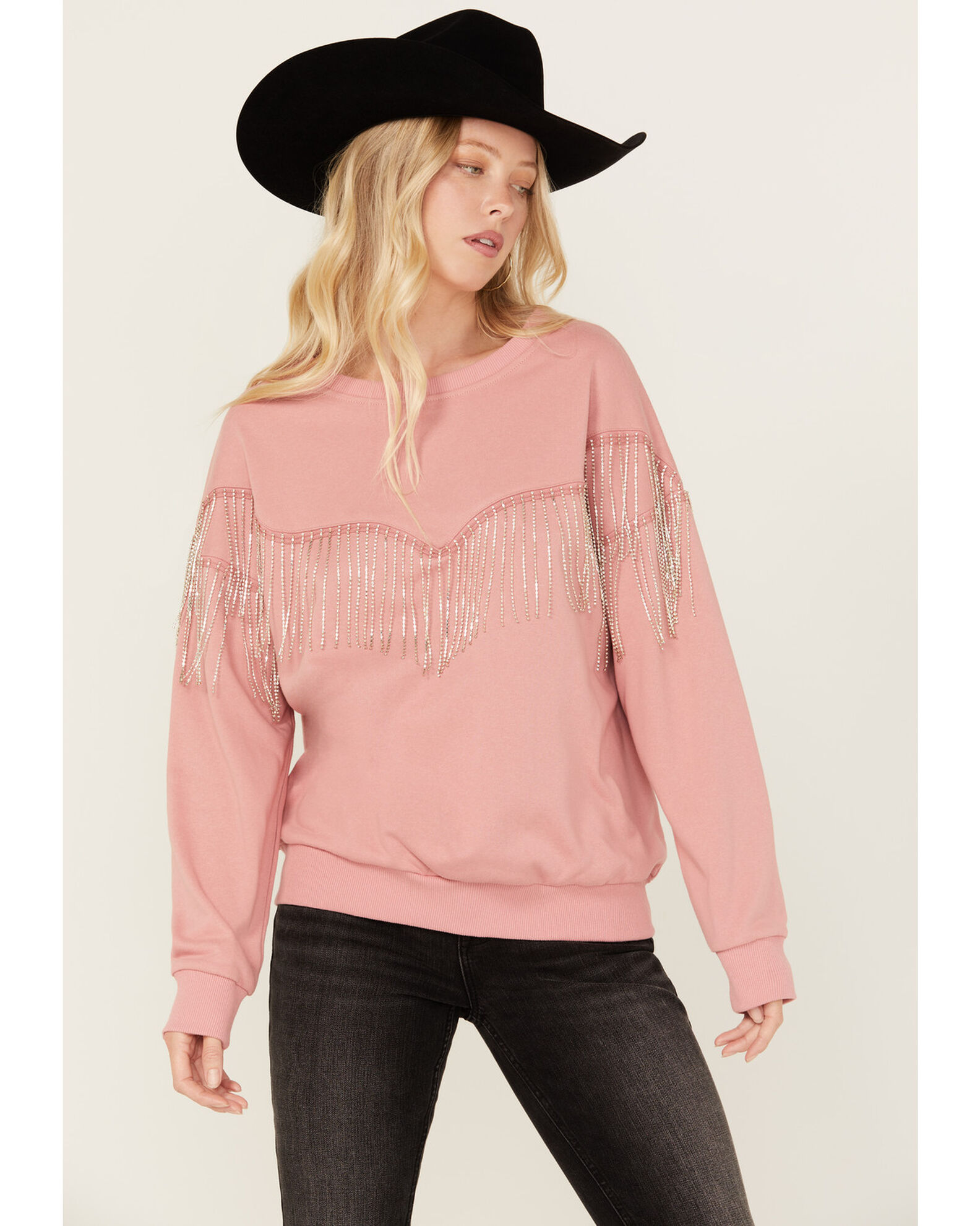 Sweatshirt shop with fringe