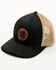 Black Clover Men's Leatherman Circle Logo Mesh Back Trucker Cap, Black, hi-res