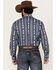 Image #4 - Wrangler Men's Checotah Southwestern Striped Print Long Sleeve Pearl Snap Western Shirt, Blue, hi-res