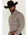 Image #2 - Ariat Men's Wrinkle Free Folk Plaid Print Long Sleeve Button-Down Western Shirt - Tall, Brown, hi-res