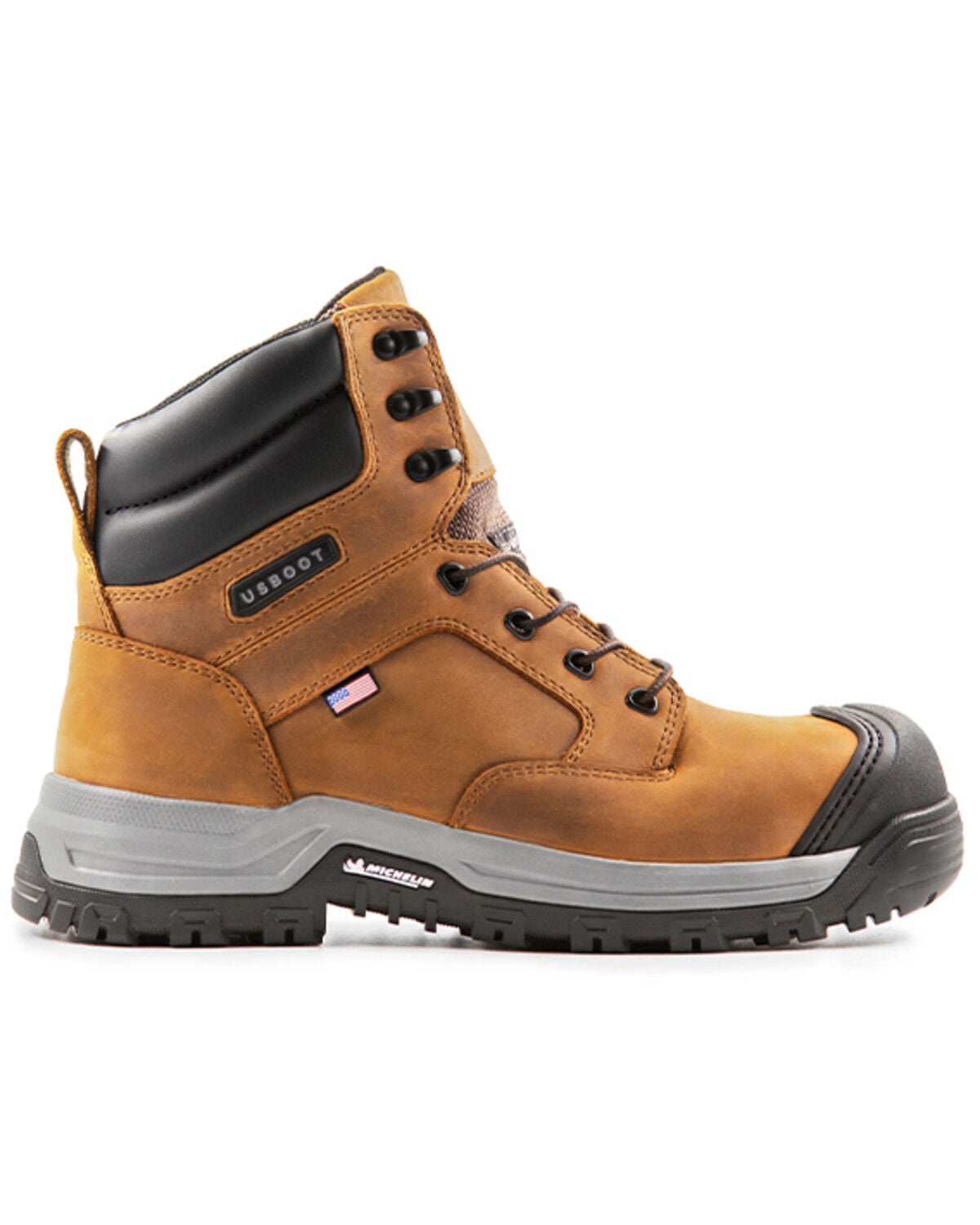 Image #2 - US Boot Men's 6" Echo Work Boots - Composite Toe, Sand, hi-res