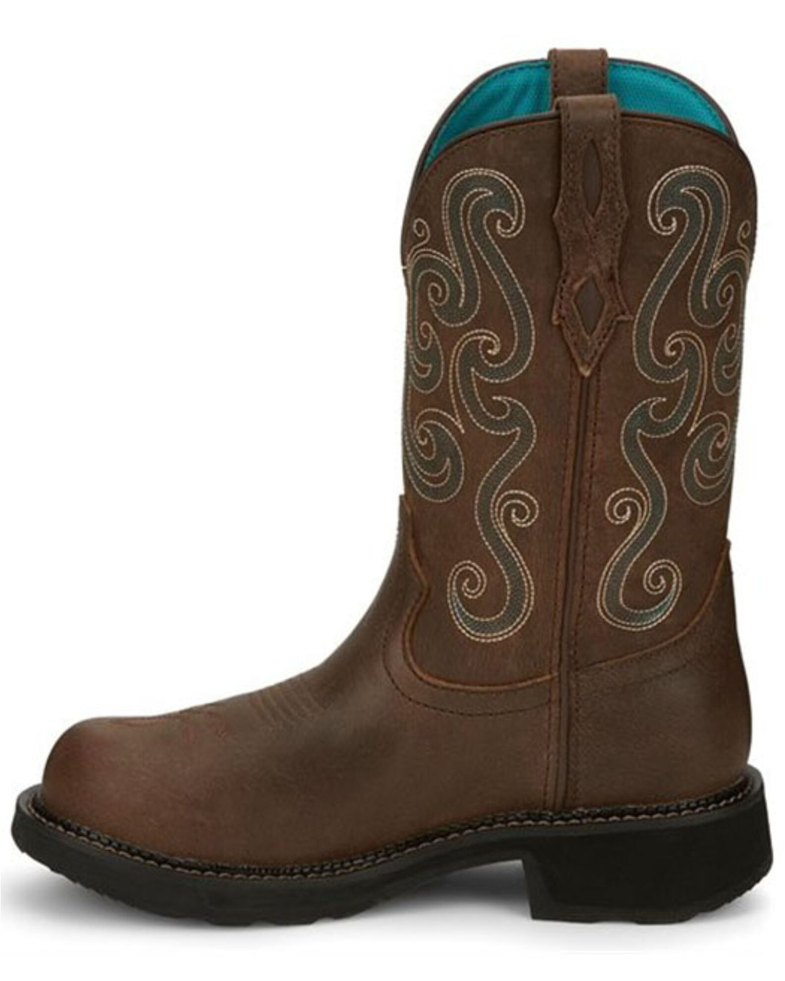 Image #3 - Justin Women's Tasha Waterproof Western Work Boots - Steel Toe, Brown, hi-res