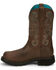 Image #3 - Justin Women's Tasha Waterproof Western Work Boots - Steel Toe, Brown, hi-res