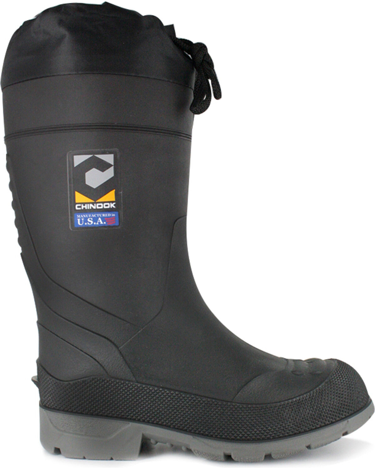 Image #2 - Chinook Men's BadAxe Waterproof Work Boots, Black, hi-res