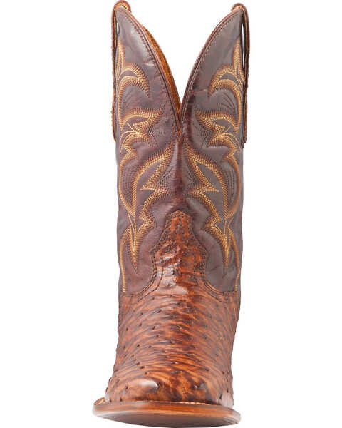 Image #4 - El Dorado Men's Handmade Full Quill Ostrich Stockman Boots - Broad Square Toe, Bronze, hi-res