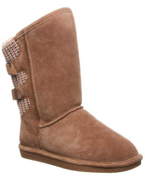 Bearpaw Women's Boshie Wide Casual Boots - Round Toe , Brown, hi-res