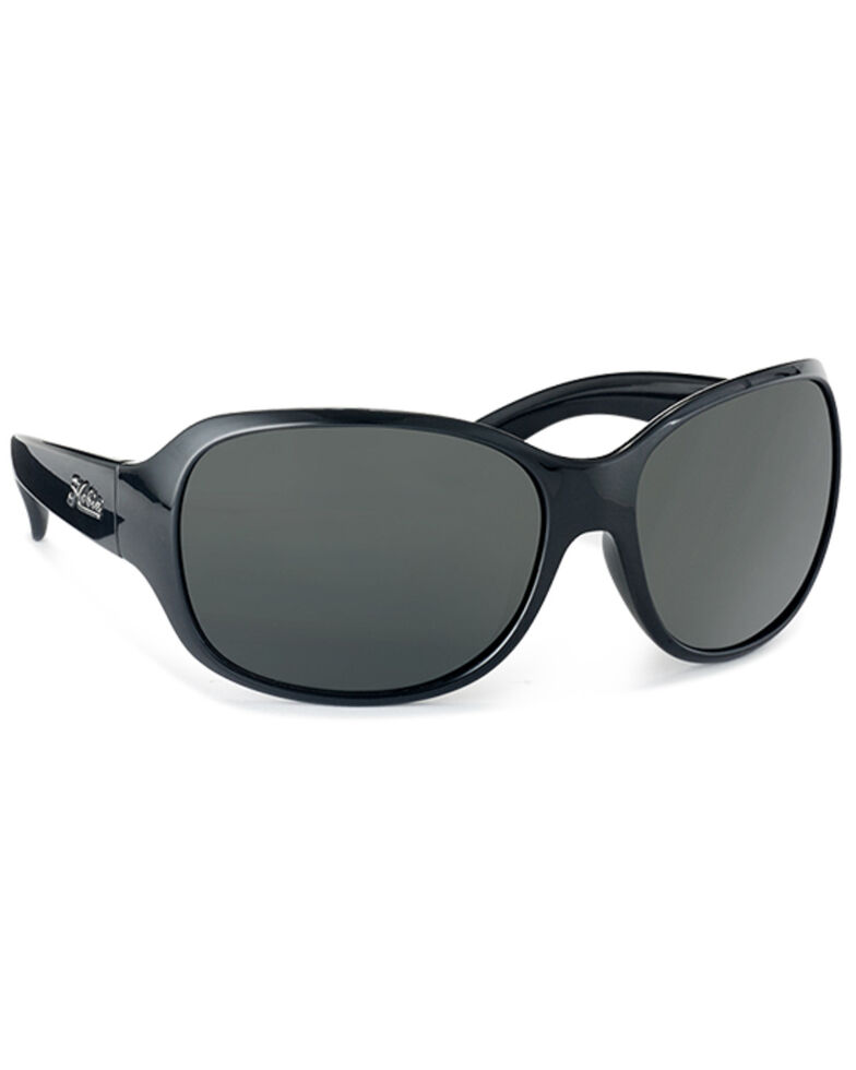 Hobie Women's Kaylee Shiny Black & Grey Polarized Sunglasses , Black, hi-res
