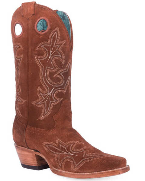 Corral Women's Shedron Suede Western Boots - Square Toe , Brown, hi-res