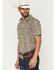 Image #2 - Cody James Men's Wells Floral Paisley Print Short Sleeve Button-Down Stretch Western Shirt - Tall, Rust Copper, hi-res