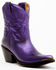 Image #1 - Idyllwind Women's Wheels Metallic Leather Booties - Pointed Toe, Purple, hi-res