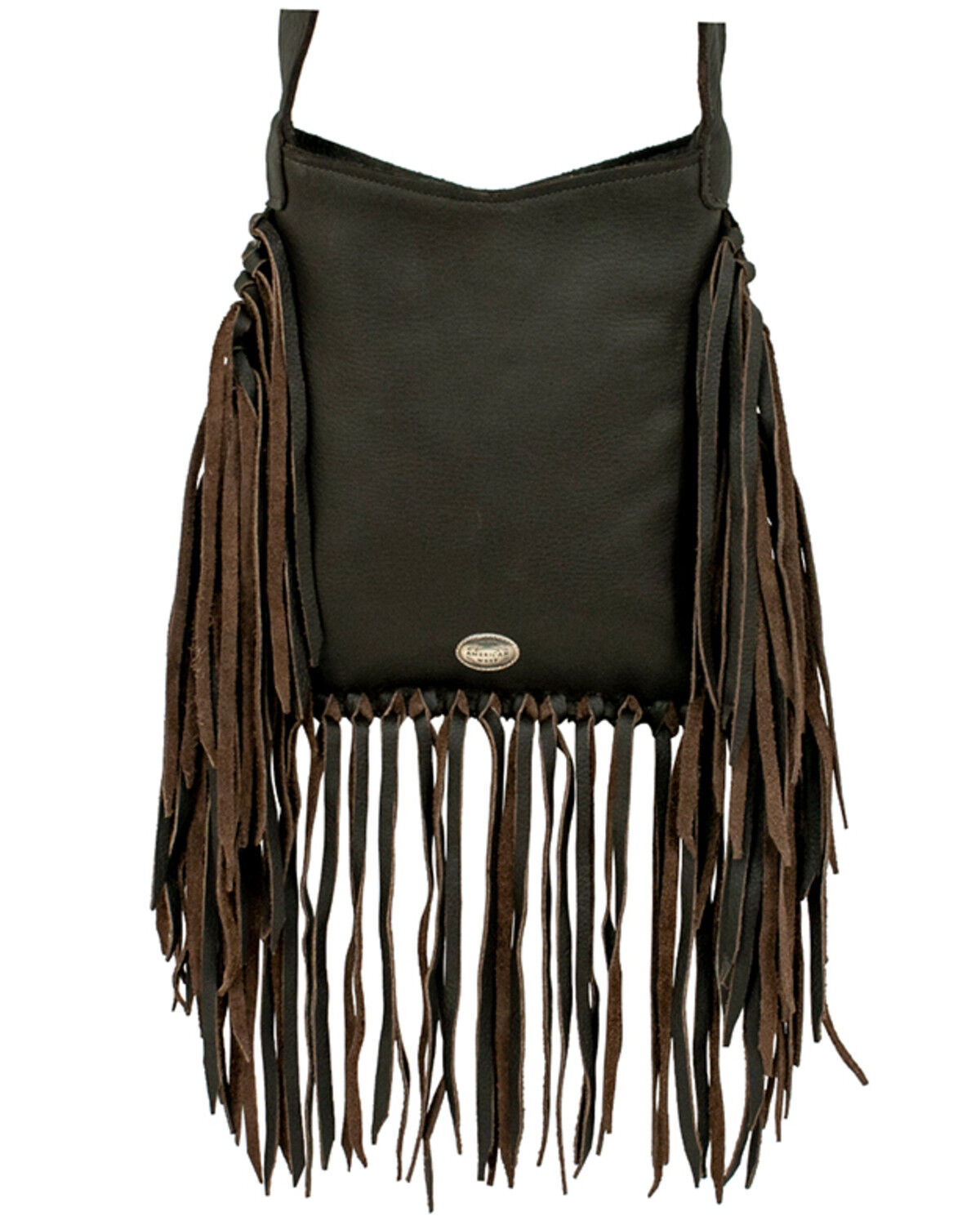 Image #2 - American West Women's Southwestern Tapestry Studded Fringe Crossbody Messenger, Multi, hi-res